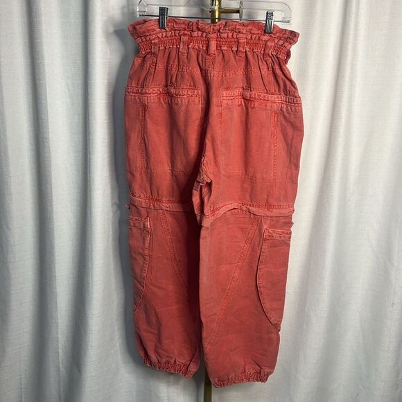 Free People Wind Drift Convertible Pants in Bright Coral - Picture 5 of 6